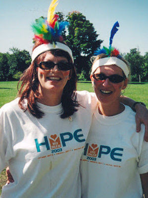 Dolores attending her 1st Walk of Hope in Ottawa 2003